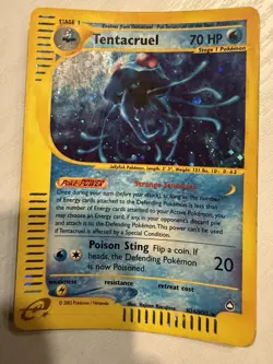 Tentacruel (H26) Aquapolis H26/H32 Holo E-reader Pokemon Fast Shipping - Image 1