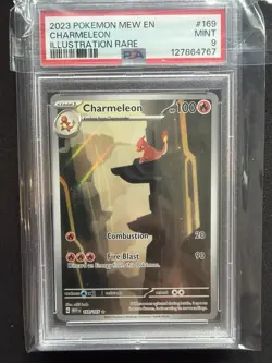 PSA 9 - Charmeleon 169/165 Illustration Rare IR Pokemon 151 English MEW EN 2023 - Image 1