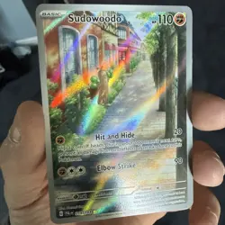 Pokemon Sudowoodo Illustration Rare Holo 219/193 Sv02: Paldea Evolved - Image 4