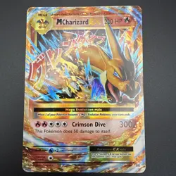 M Charizard EX 13/108 Evolutions Holo Rare EX Pokemon Card TCG - Image 1