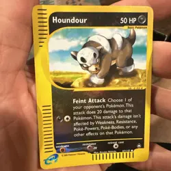 HOUNDOUR 87/147 Aquapolis REVERSE HOLO RH E-Series Pokemon TCG card LP - Image 4