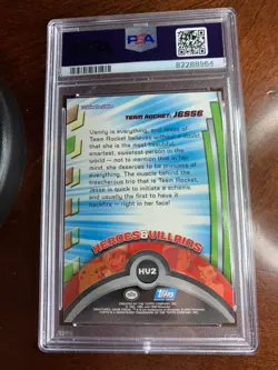 2000 Topps Pokemon TV #HV2 Jesse Rainbow Foil Animation Series 2 PSA 7 Near Mint - Image 2