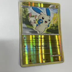 Pokemon Minun Reverse Holo 34/95 – HeartGold SoulSilver Unleashed NM - Image 1