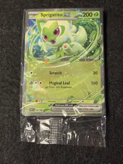 Pokemon TCG Mini Portfolio Binder and 3 sealed cards. Sprigatito Maushold Pawmot - Image 3
