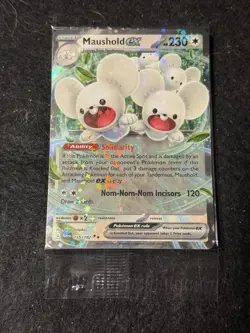 Pokemon TCG Mini Portfolio Binder and 3 sealed cards. Sprigatito Maushold Pawmot - Image 5