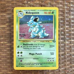Pokemon TCG Nidoqueen Jungle 7/64 Holo Rare Unlimited Stage 2 90 HP WOTC - Image 1