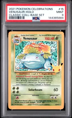 2021 Pokemon Celebrations Classic Collection VENUSAUR #15/102 MINT PSA 9 - Image 1