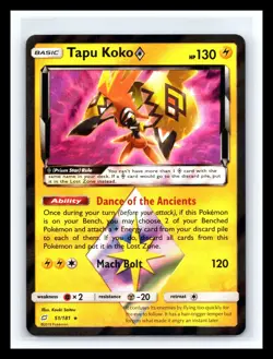 💥 2019 Pokemon: TAPU KOKO 51/181 Holo Rare - Team Up Set - Image 1