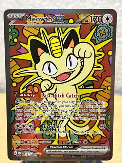 Perfect Order Meowth ex 121/088 Holo Special Illustration Rare Pokemon NM/M - Image 1