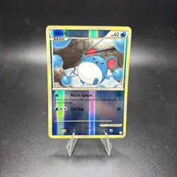 Pokemon TCG - Marill 74/123 - HeartGold & SoulSilver - Common Reverse Holo NM -j - Image 1