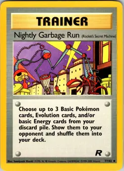 Nightly Garbage Run (Rocket's Secret ) 77/82 Team Rocket Pokemon NM Unlimited - Image 1