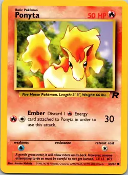 Ponyta 64/82 Team Rocket Pokemon TCG NM - Image 1