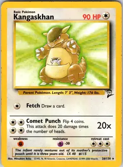 Kangaskhan (21) 21/64 Jungle Pokemon MP Unlimited non holo - Image 1