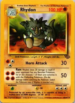 Rhydon 45/64 Jungle MP Pokemon TCG - Image 1