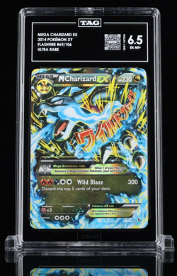 2014 POKEMON XY FLASHFIRE 69/106 M MEGA CHARIZARD EX - TAG 6.5 EX. MT+ - Image 1
