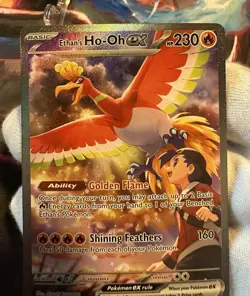 2025 Pokemon Destined Rivals Ethan’s Ho-Oh Ex Alternate Illustration Rare 230 - Image 4