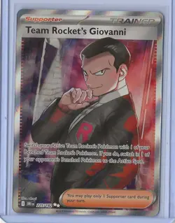 Pokemone TCG - Destined Rival Team Rocket's Giovanni 225/182 Sv10: Holo - Image 1