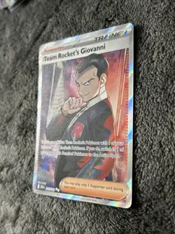 Pokemon TCG Team Rockets Giovanni 225/182 Full Art Trainer Ultra Rare Holo - Image 4