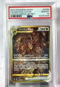 PSA 10 Giratina VSTAR GG69/GG70 Crown Zenith Holo Pokemon Card - Gem Mint - Image 1