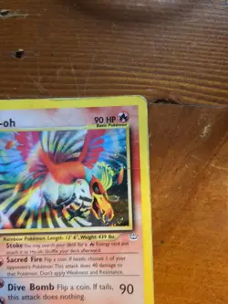 Pokemon TCG: Rare Vintage Ho-Oh Holo Card (Neo Revelation - 7/64) - Image 2