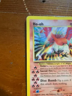 Pokemon TCG: Rare Vintage Ho-Oh Holo Card (Neo Revelation - 7/64) - Image 5