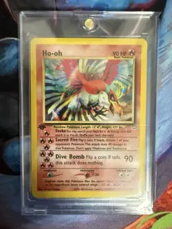 Pokemon TCG Cards Ho-oh 1st Edition 7/64 Neo Revelation Holo Rare EXC-NM - Image 1
