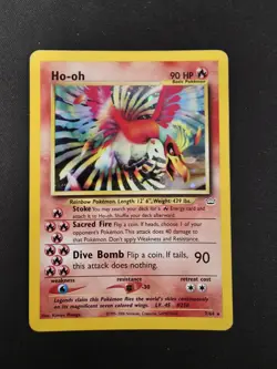 Pokemon TCG - Ho-oh 7/64 - Neo Revelation Unlimited Holo Rare - LP/MP - Image 1