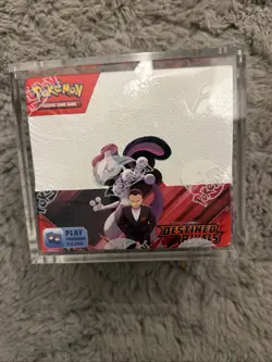 Pokemon TCG Destined Rivals Booster Box New and Sealed in Acrylic Case - Image 1