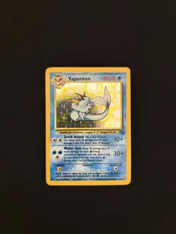 Pokemon TCG Vaporeon 12/64 Jungle Set Holo Rare Unlimited WOTC Vintage - Image 1