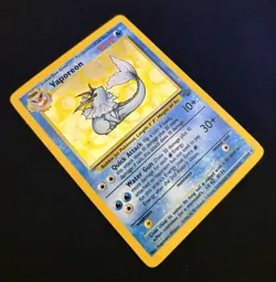 Pokemon TCG Vaporeon 12/64 Jungle Set Holo Rare Unlimited WOTC Vintage - Image 2