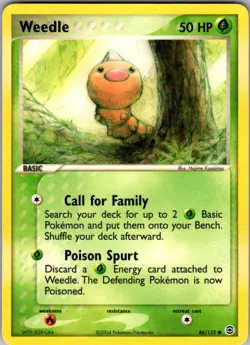 Weedle - FireRed & LeafGreen - RG 86/112 - VINTAGE single MP to HP Pokemon Card - Image 1