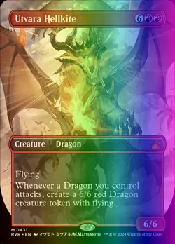 MTG Magic the Gathering Utvara Hellkite (431/497) Ravnica Remastered NM FOIL - Image 1