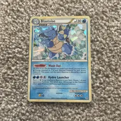 Pokemon Blastoise Cracked Ice Holo 13/95 Card 2010 HGSS Unleashed PLAYED - Image 1