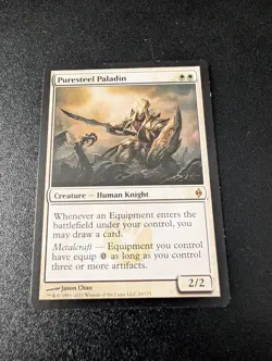 Puresteel Paladin 20 New Phyrexia Regular MTG TCG CARD LP - Image 1
