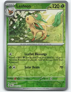 Leafeon #005/131 Reverse Holo Pokemon Card SV: Prismatic Evolutions - Image 1