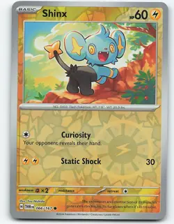 Shinx #066/167 Reverse Holo Pokemon Card SV06: Twilight Masquerade - Image 1