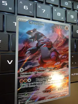 Pokemon TCG Sv04: Paradox Rift Groudon Holo Illustration Card 199/182 NM-MINT - Image 3