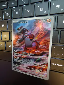 Pokemon TCG Sv04: Paradox Rift Groudon Holo Illustration Card 199/182 NM-MINT - Image 4