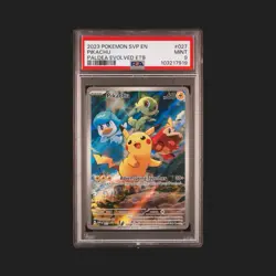 Pikachu 027 Sv: Scarlet & Violet Paldea Evolved SVP Black Star Promo Card PSA 9 - Image 1