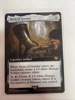 MTG Horn of Gondor (Extended Art) Universes Beyond: the Lord of the Rings #377 R - Image 1