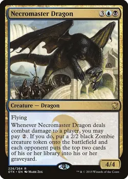 Necromaster Dragon 1x MtG Dragons of Tarkir SP/NM - Image 1