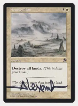 Signed Armageddon MP Portal Second Age Artist Rob Alexander 1998 MTG Magic Rare! - Image 1