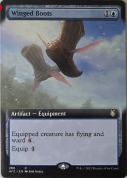 Winged Boots (Extended Art) - Commander: Adventures in the Forgotten Realms (AFC - Image 1