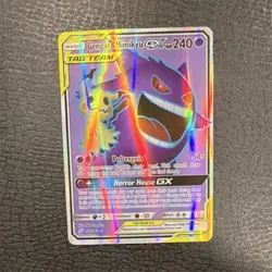 Pokemon Gengar & Mimikyu GX Full Art TAG TEAM Ultra Rare Holo 164/181 240 HP - Image 1