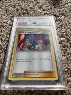 Jessie & James 58/68 Holo Rare - Pokemon Sun &Moon Hidden Fates PSA 10 Gem MT - Image 2