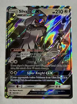 2019 Pokemon SILVALLY GX 184/236 Cosmic Eclipse Ultra Rare Holo English NM - Image 1