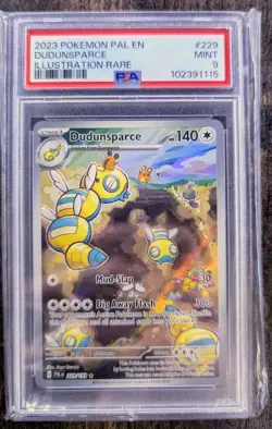 2023 Pokemon Paldea Evolved DUDUNSPARCE Illustration Rare #229 PSA 9 - Image 1