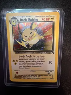 Vintage Pokemon Dark Raichu 83/82 Team Rocket Secret Rare Holo - Image 1