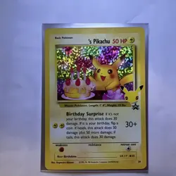 Pokemon Celebrations 25th Anniversary Birthday Pikachu, Holo BLACK STAR MINT - Image 1