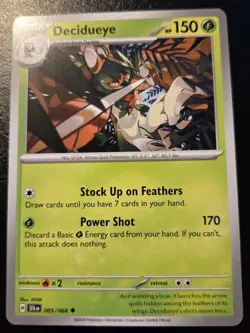 Decidueye 005/064 Uncommon Scarlet & Violet: Shrouded Fable Pokemon TCG - Image 1